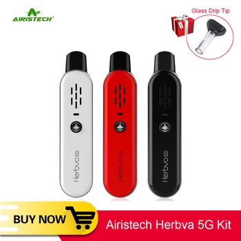 

AIRISTECH Herbva 5G Dry Herb Vaporizer vape for Mini Vape Pen 3 Temps Setting Ceramic Chamber Portable Electronic Cigarette Kit