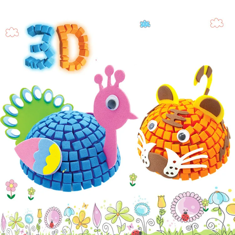 3D пазл из пены ЭВА детская развивающая игрушка сделай сам с мультяшными