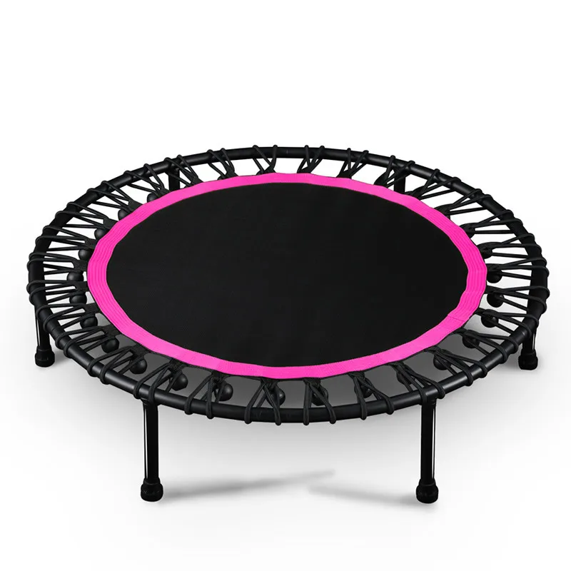 40-дюймовый приглушенный круглый батут для детей для ношения в помещении, развлекательный инструмент для взрослых Фитнес тренировки для стабильных тренировок несущей 150 кг - Цвет: 40inch Pink