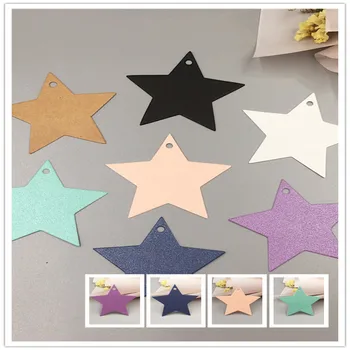 

400Pcs/Lot Macaron Solid Colors Five-pointed Star Shape Price Paper Tag Labels Handmade Kraft Blank Gift Packing Hanging Label