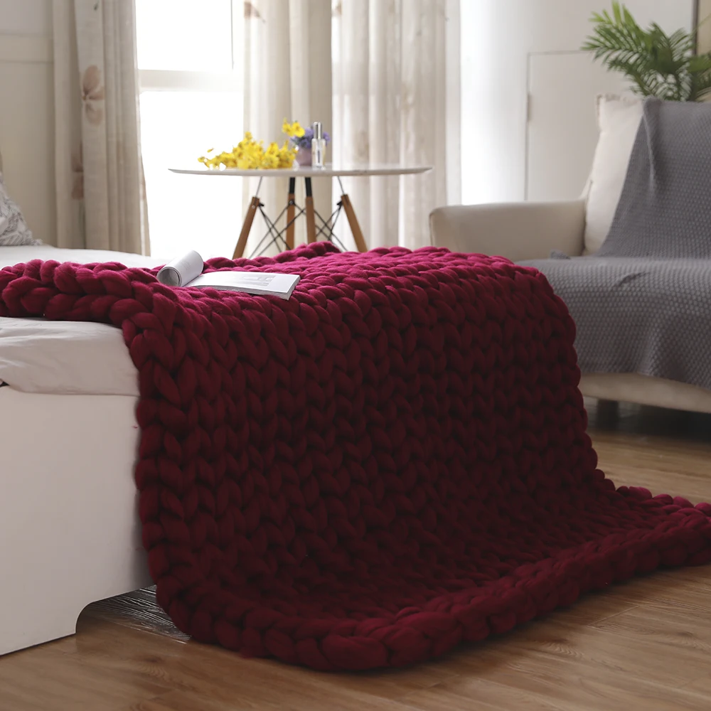 Массивное вязаное одеяло, трикотажное одеяло, гигантское вязаное одеяло, одеяло для дивана, кровати, декоративное постельное белье, s