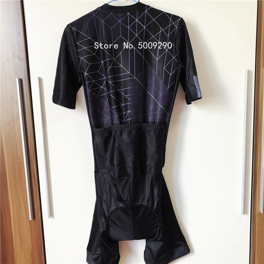 Черный Pro Team Велоспорт Skinsuit Триатлон Speedsuit Триатлон Одежда Спорт Велоспорт Джерси Набор все в одном