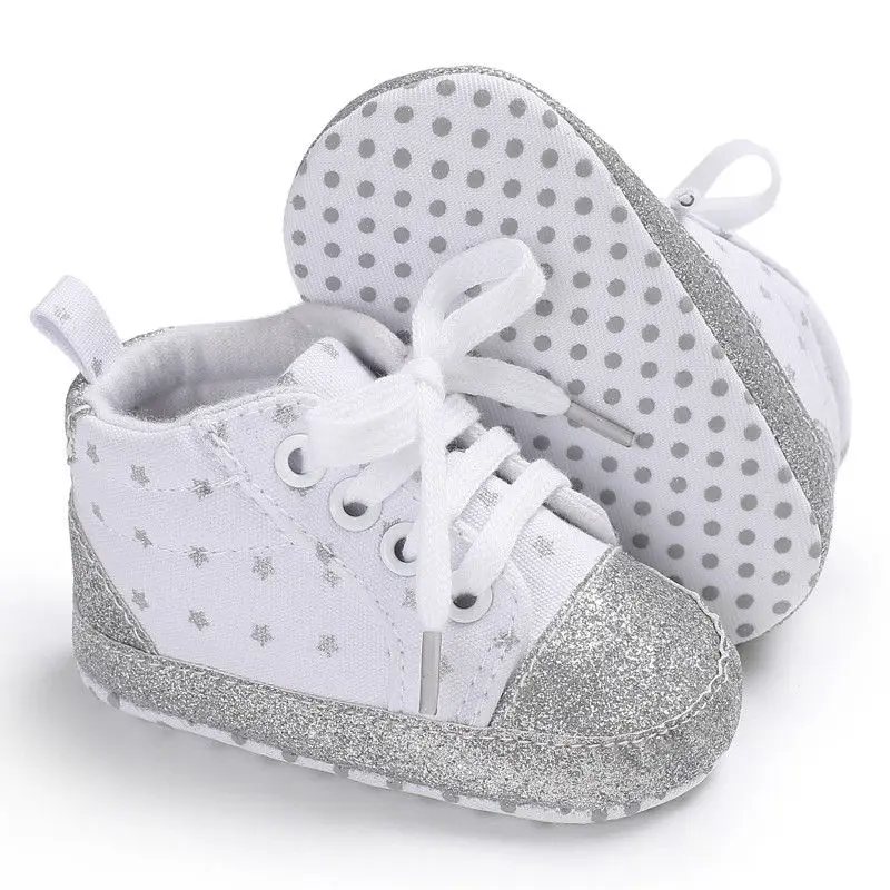 Emmababy для маленьких мальчиков обувь для девочек на шнуровке мягкая подошва обувь для малышей младенцев для маленьких девочек мальчиков обувь для детей Нескользящие кроссовки на возраст от 0 до 18 месяцев