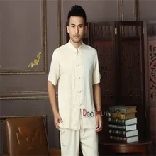 Новинка бежевый китайский Для Мужчин's Винтаж новых китайских кнопка костюм Новинка Вышивка Тан костюм Костюмы Размеры размеры s m l xl XXL, XXXL