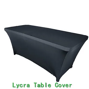 

Rectangular Table Cover Spandex/Lycra Fabric Tablecloth Stretch Bar Bistro for Wedding party Home Decorations
