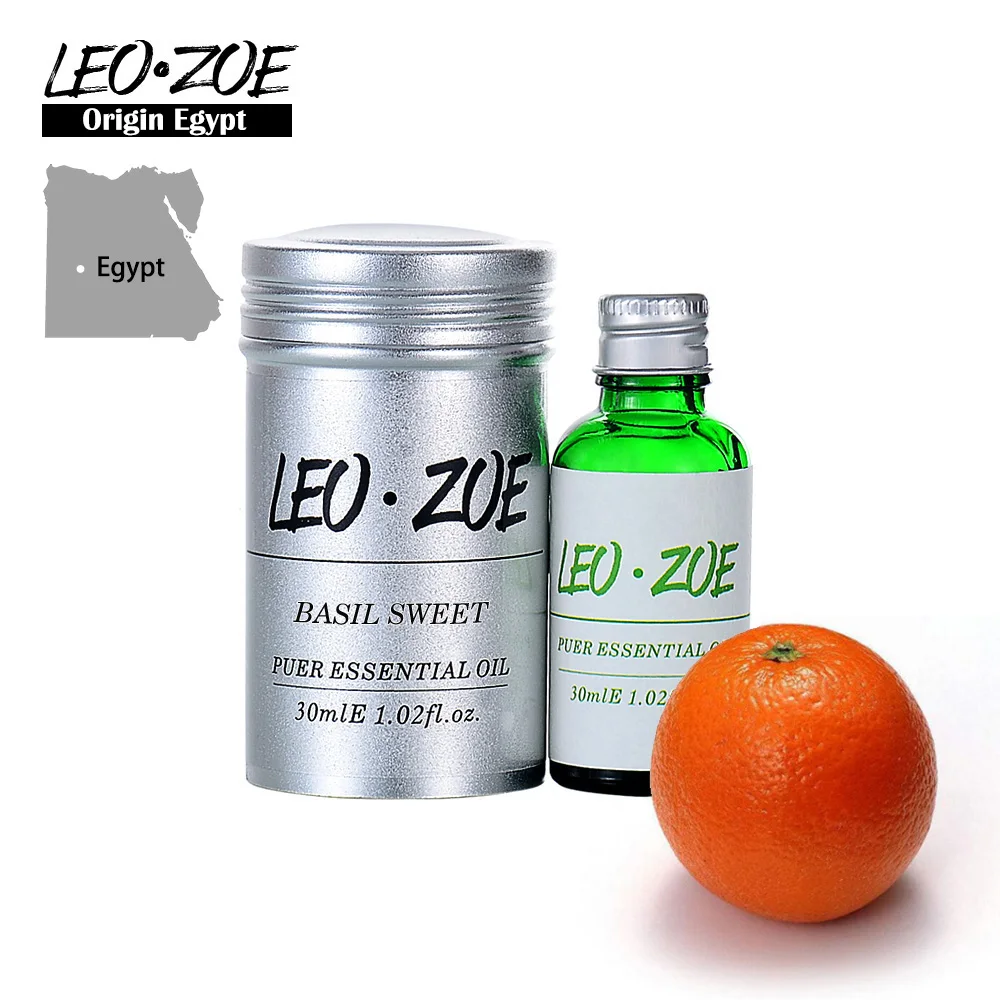 Well-Known Brand LEOZOE Basil Sweet Essential Oil Certificate Origin Egypt High Quality Aromatherapy Basil Sweet Oil 30ML basil