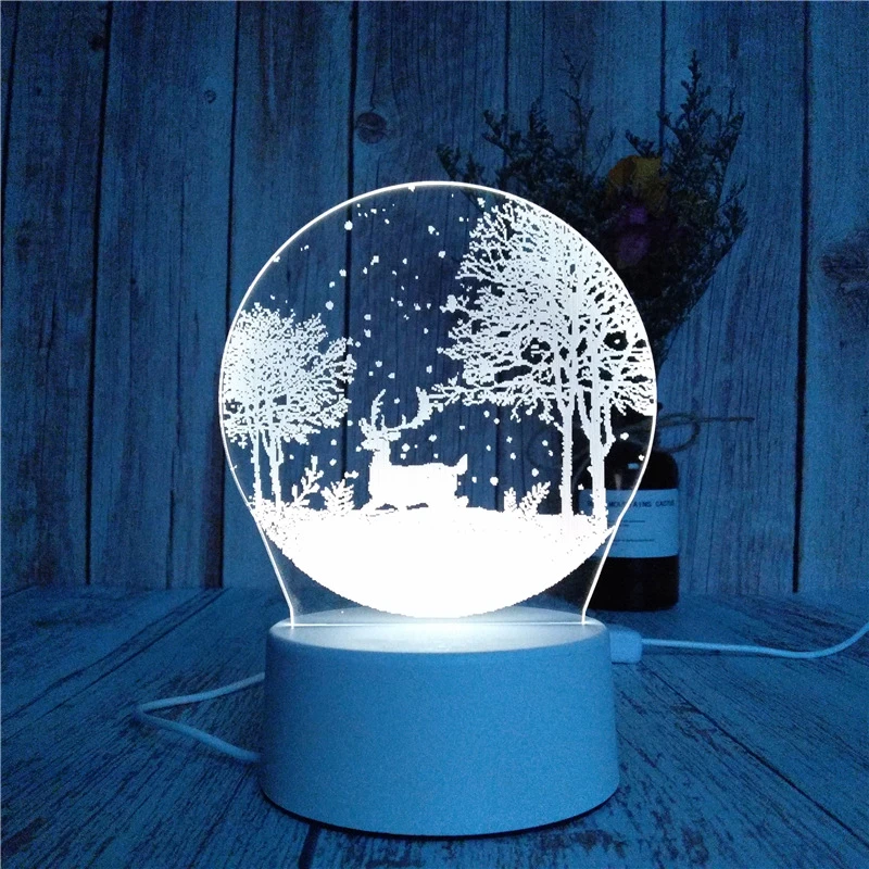 Креативная светодиодная акриловая лампа с usb питанием новинка 2019 детская для