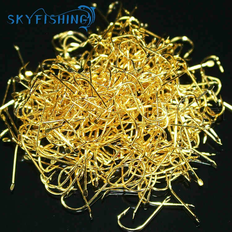 Free Shipping hot sale 100 pieces of high carbon steel golden fishing