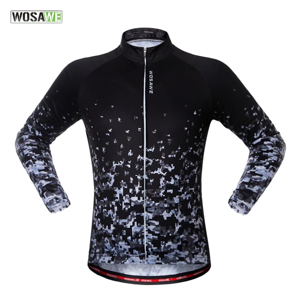 Мужская и женская велосипедная кофта WOSAWE осенняя с длинным рукавом одежда для