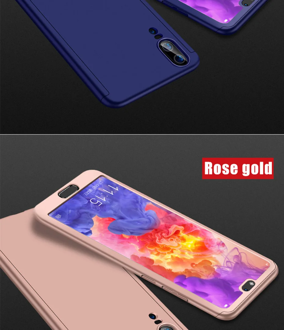 Роскошный 360 полный защитный чехол для huawei P Smart Y7 Y6 Pro Y9 P30 P20 Mate20 Lite Nova 3 3i 3E P10 P9 чехлы со стеклом