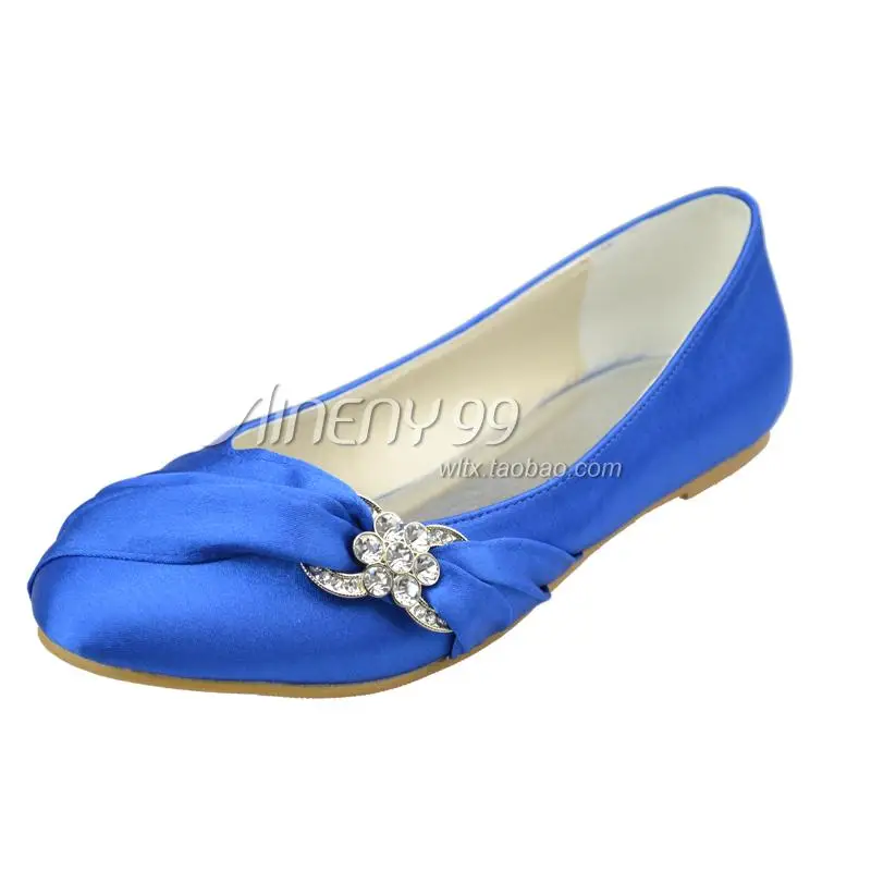 blue flat wedding shoes