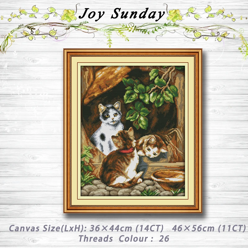 

Three cats animals decor Patterns 14CT 11CT Counted Cross Stitch Sets Wholesale Chinese Cross stitch Kits Embroidery Needlework