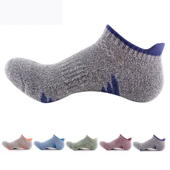 

New Fast-drying (5 Pairs/lot) Socks Men's Semi-pull Hair Slippers Sports Socks Autumn Winter Outdoor Basketball Football Socks
