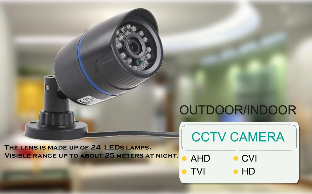 Камера наблюдения AHD Одиночная ABS 2500TVL AHDM 720 P/960 P AHDH 1080P AHD CCTV камера безопасности внутри/снаружи CCTV камера