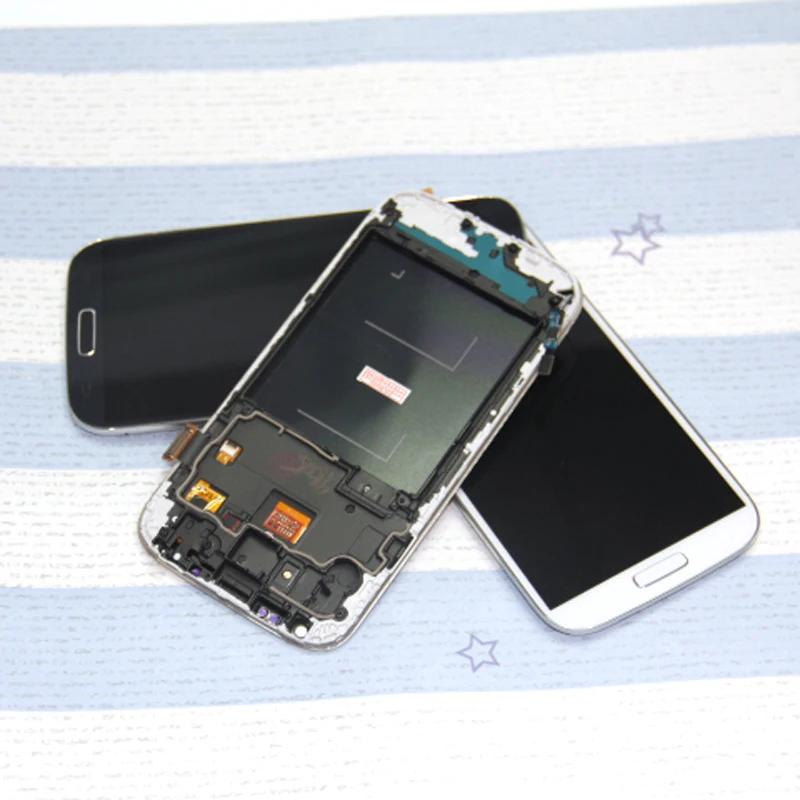 Для Samsung Galaxy S4 i9505 i9500 i337 ЖК-дисплей с сенсорным экраном дигитайзер в сборе рамкой