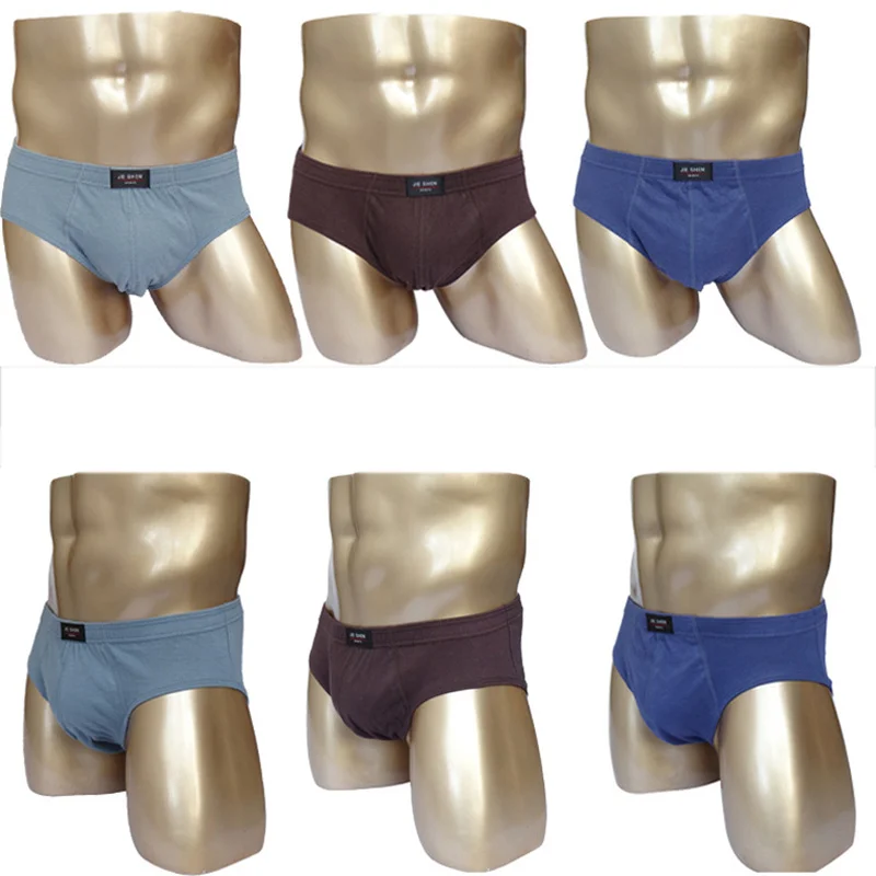 

4pcs/lot 100% Cotton Mens Briefs Plus Size Men Underwear Panties 3XL/4XL/5XL Men's Breathable Panties Free shipping