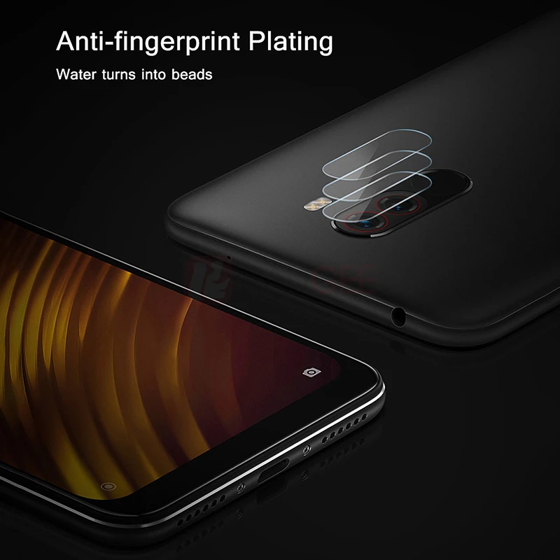 2 шт., стекло для Pocophone F1, закаленное стекло, объектив для камеры, стекло, анти-взрыв, защитная пленка для экрана, стекло для Xiaomi Pocophone F1