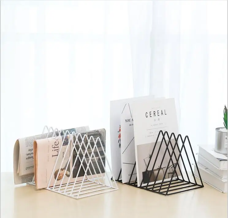 كتاب حامل معدني كلاسيكي صحيفة مجلة حامل مكتب مكتب القرطاسية منظم الحديد مجموعة حالة