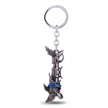 League von Legendes Jinx kanone LOL Keychain Metall Schlüssel Ringe Für Geschenk Schlüssel kette Schmuck für auto YS11001