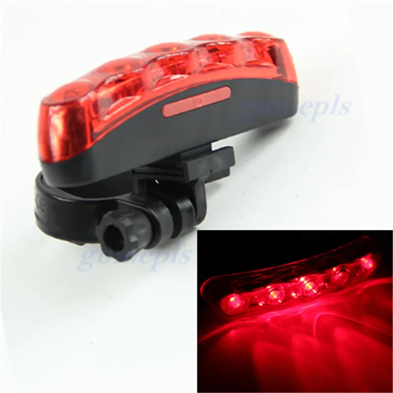 New 2017 arrival Waterproof 5 LED Bike Bicycle Flashing Flashlight Rear