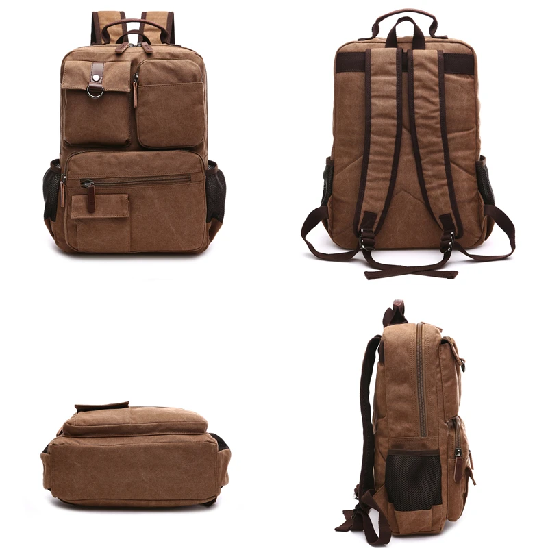 AUGUR de lona de los hombres Mochila hombro bolso coreano de los estudiantes de la escuela media bolsa de ocio bolsa Mochila portátil Mochila AUGUR de lona de los hombres Mochila hombro bolso coreano de los estudiantes de la escuela media bolsa de ocio bolsa Mochila portátil Mochila
