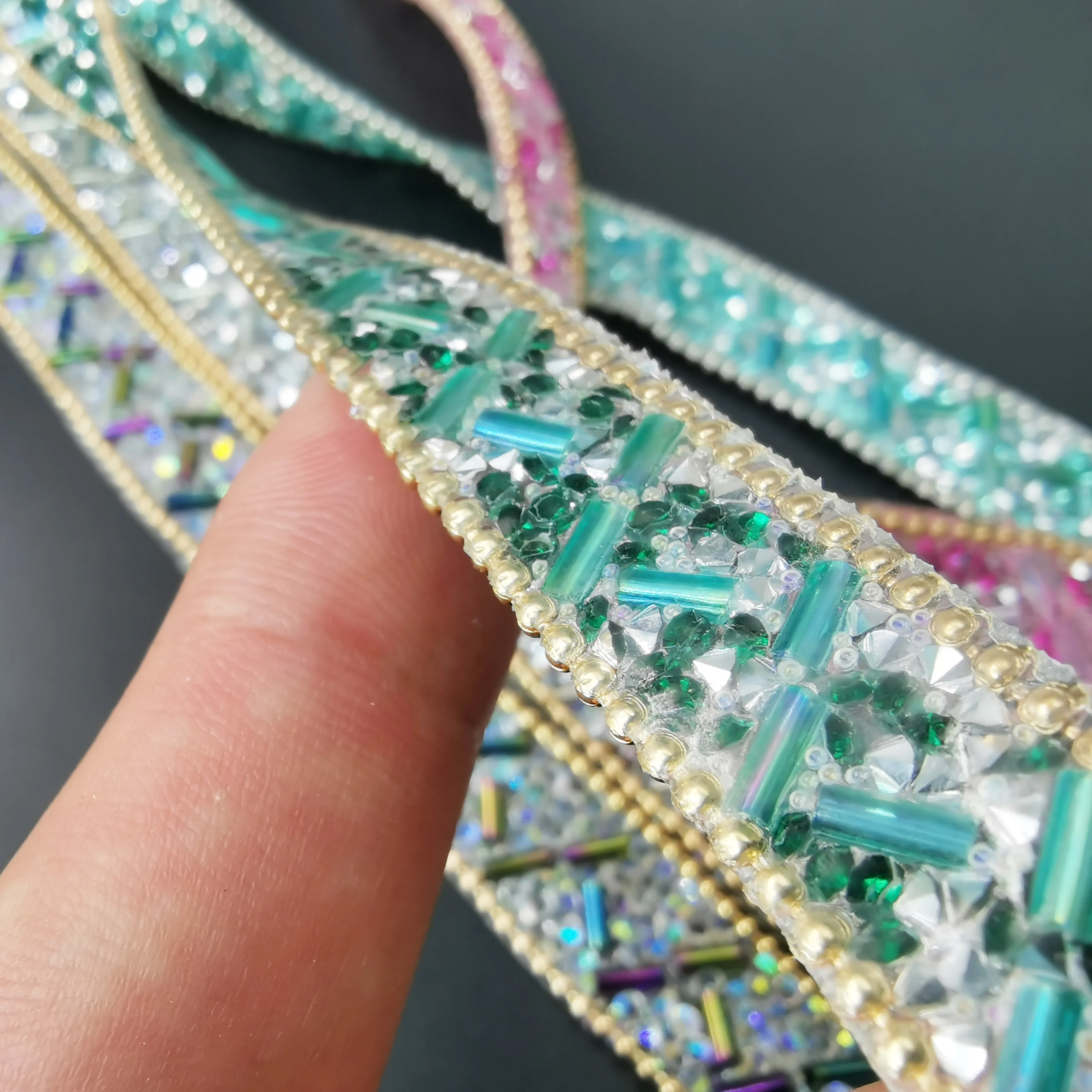 Strass Catena Trim, 20cm Bling Fiore Strass Catena Cristallo Applique