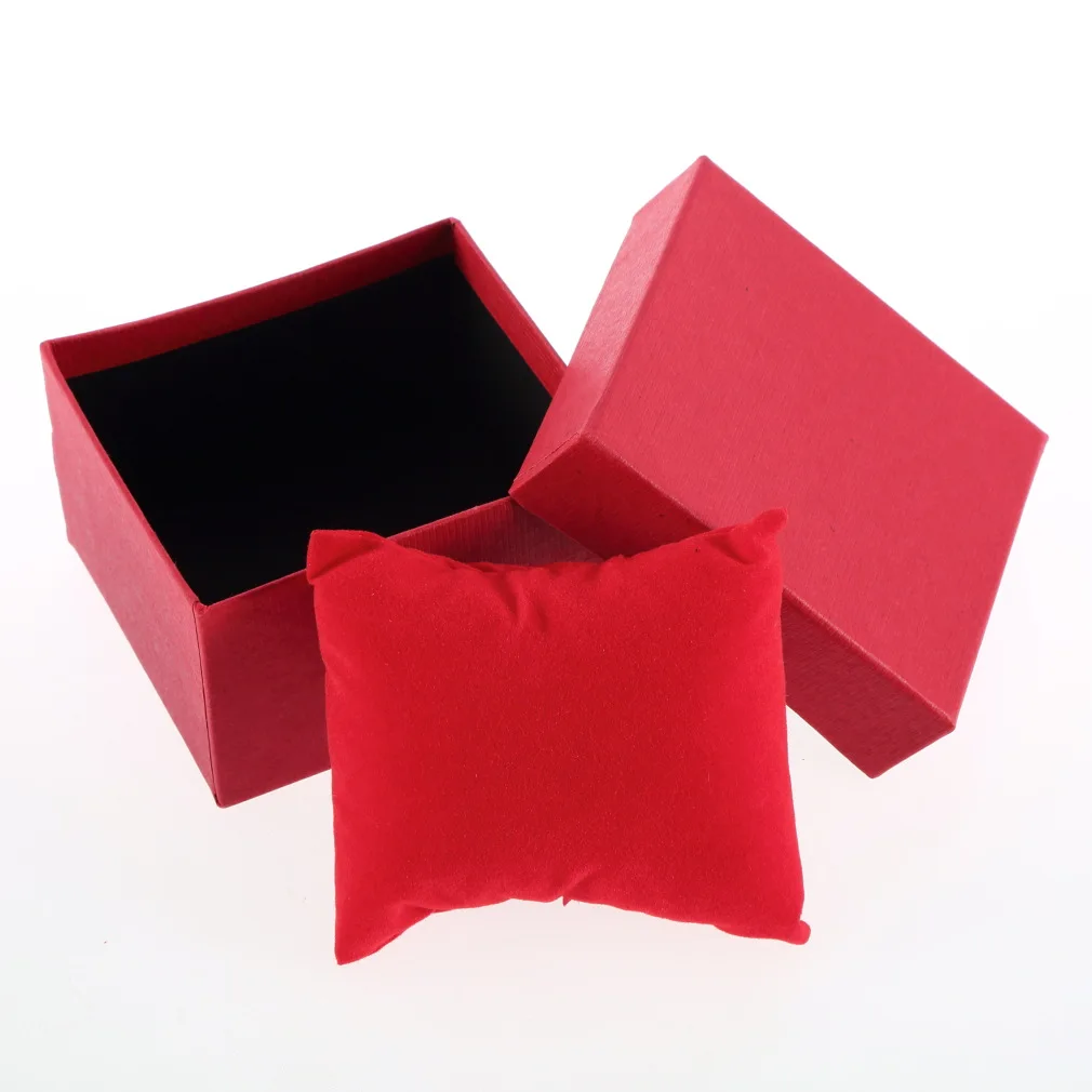 3 цвета роскошные часы коробка кожа ювелирные изделия наручные подставка под часы Дисплей Коробка для хранения Органайзер чехол Подарок - Цвет: Red
