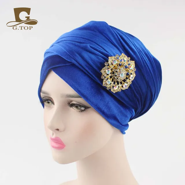 NEW luxury velvet Turban hijab Head Wrap Extra Long velour tube indian