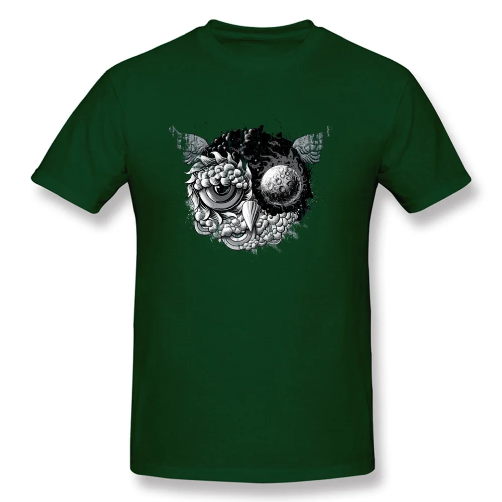 Normal Labor Day 100% Cotton Crewneck Tees Short Sleeve Simple Style Tops Shirts 2018 New Print T Shirt Free Shipping Owl Day & Owl Night 5801 dark