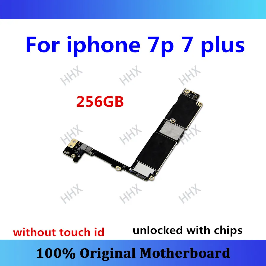 

For iphone 7p motherboard 256GB unlocked 7p 7plus logic board 7 plus MB without touch ID no fingerprint tested IOS installed fee