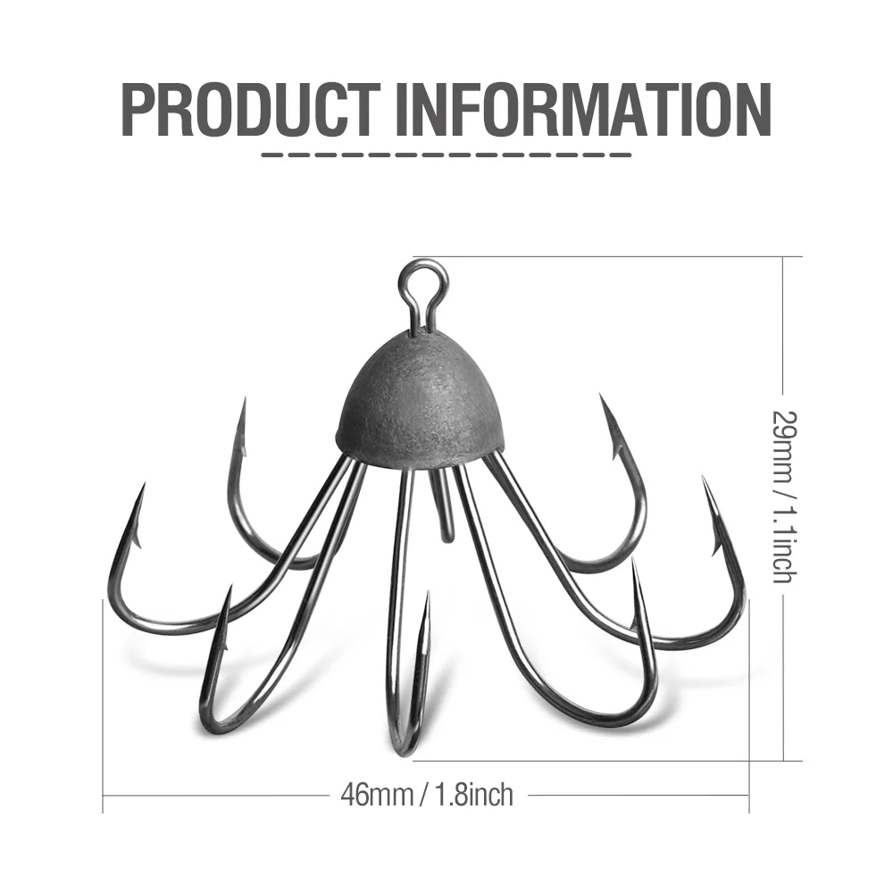 DONQL 3 шт./лот джиг Восьмиугольные рыболовные крючки из высокоуглеродистой стали Кальмар Осьминог Якорь рыболовные снасти, Крючки Аксессуары для инструментов зонтик