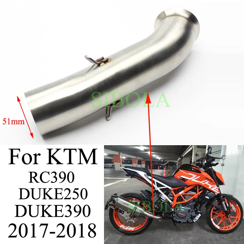 Motorcycle Exhaust Muffler Middle Link Pipe Moto Escape Accessories For KTM DUKE 390 250 RC 390