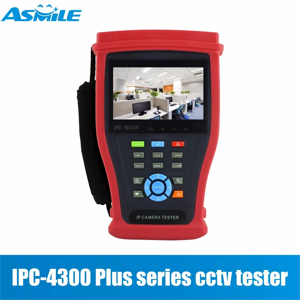 

IPC4300Plus 4.3" IPS H.265/H.264 4K IP Camera Tester 8MP TVI CVI 5MP AHD SDI Camera CCTV Tester Monitor with UTP/RJ45 test