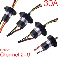 Large Current 30A 2/3/4/5/6 Channel Slip Ring 22mm/31mm Rotate Connector Slip Rings SRC-22-0X30A Capsule Conductive Slip ring free ship 300 rpm od 7 9mm miniature slip rings 6 circuits 2a max capsule slip ring 6 conductors rotary electrical collector