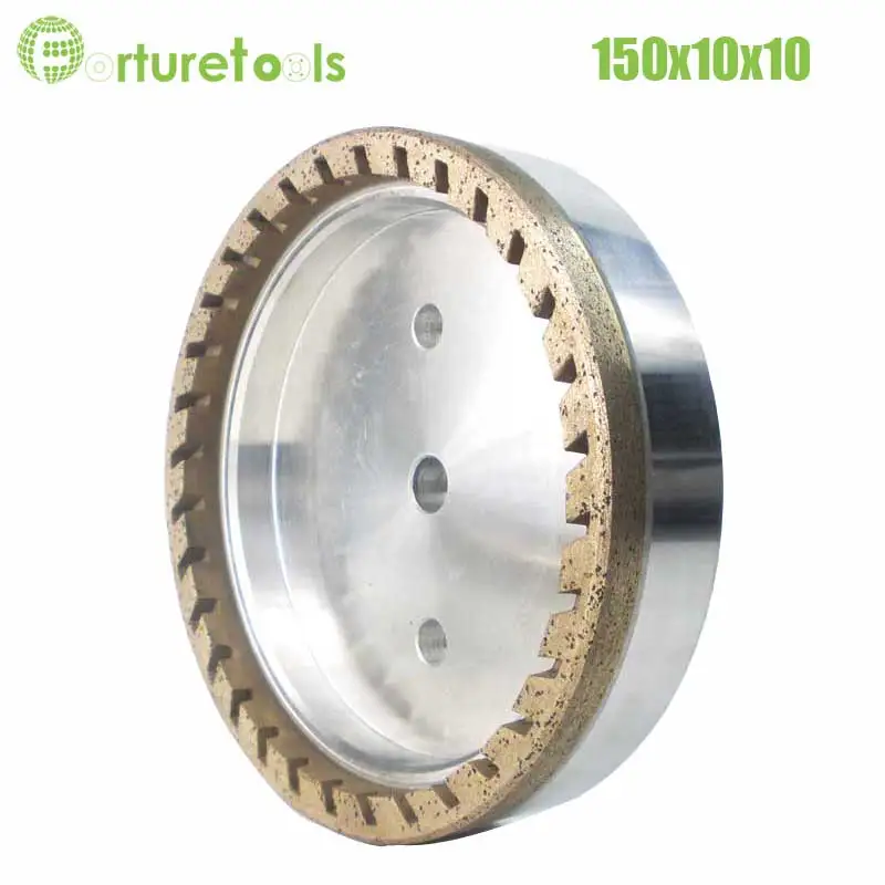 

1pc internal half segment 2# diamond wheel for glass straight line double edger Dia150x10x10 hole 12/22/50 grit 150 180 BL008
