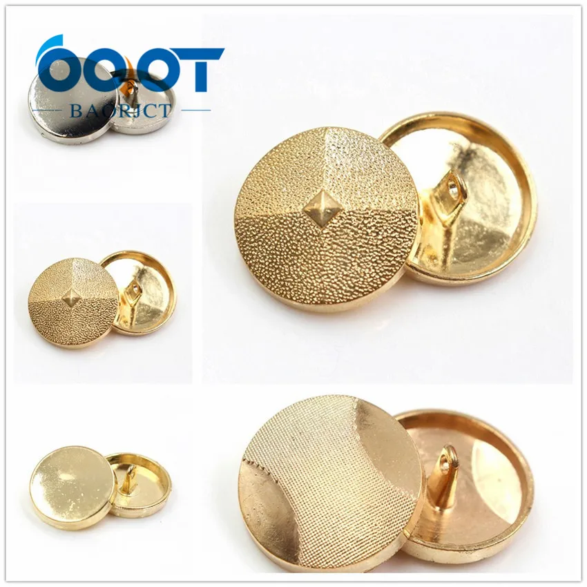 177182 10pcs Jacket Coat Metal Buttongold And Silver Geometric Style