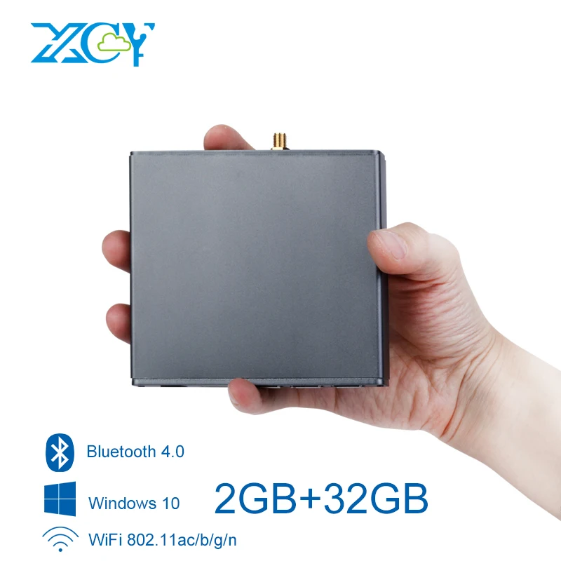 Mini PC Intel Atom x5-Z8300 Windows 10 2GB RAM 32GB ROM WiFi Bluetooth 5xUSB HDMI TF Card Pocket PC TV Box Fanless