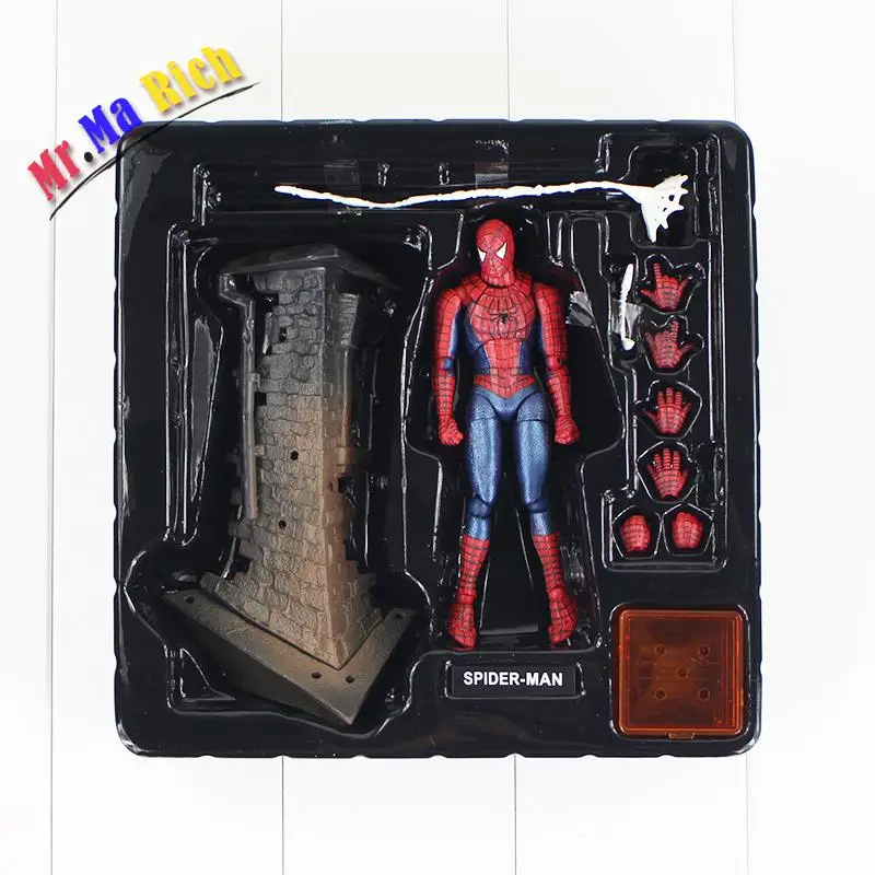 

13.5 Cm Spider-man Action Figure Serie Sci-fi Revoltech No. 039 Spiderman Web Giocattolo Supereroi Incredibile Modello Bambola