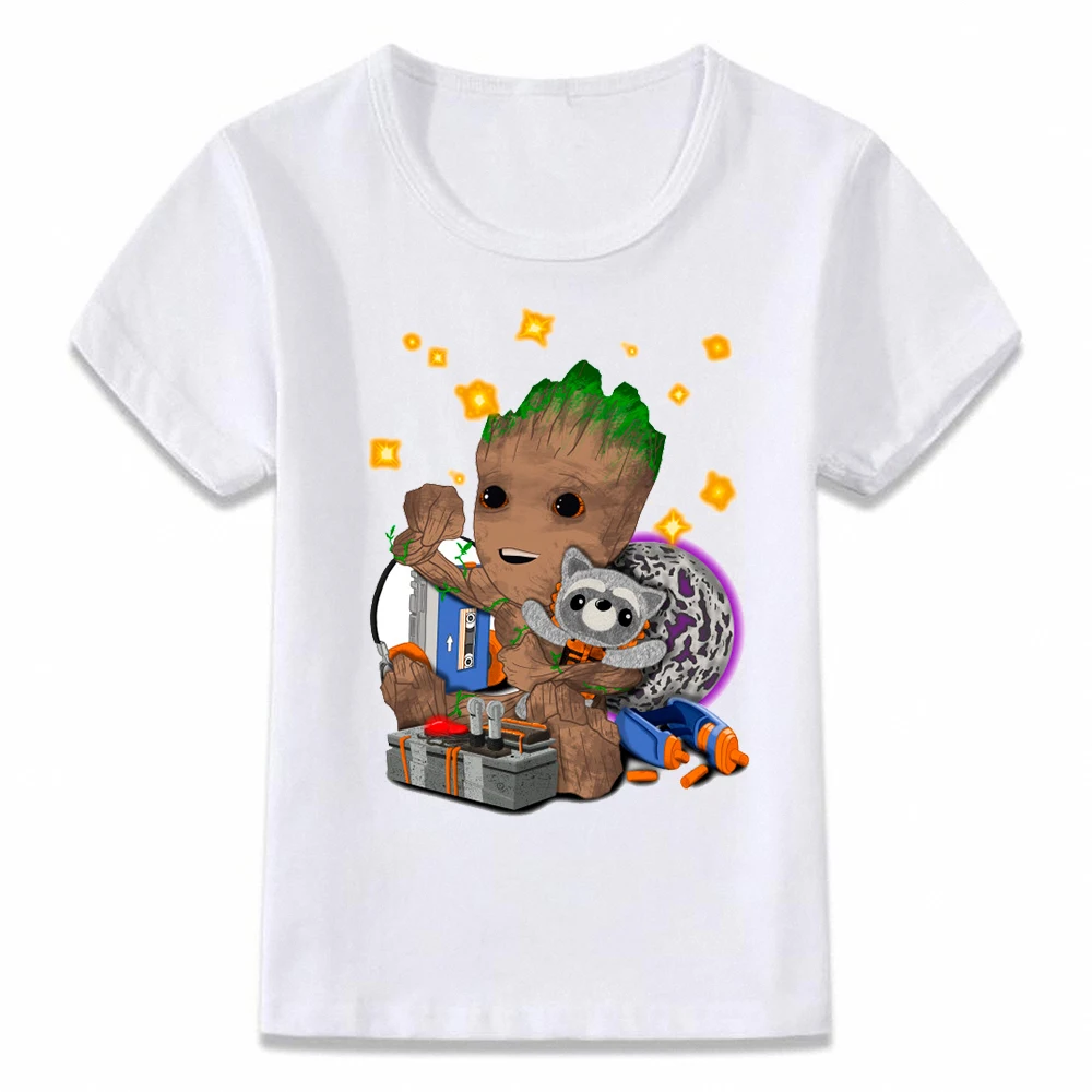 

Kids Clothes T Shirt Baby Groot Guardians of The Galaxy Karaoke with Raccoon T-shirt for Boys and Girls Toddler Shirts Tee