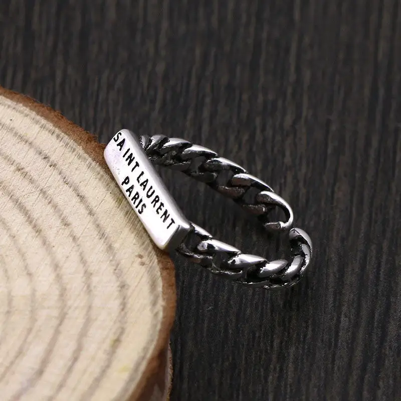 

Silver Snake Open Rings Lettering Adjustable Ring Party