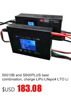 50010B и S600PLUS лучшее сочетание, зарядка LiPo Lifepo4 LTO литий-ионная батарея на 20A 500W зарядное устройство y импульсный источник питания зарядное устройство