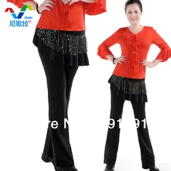 Квадратный Танцы одежда брюки для взрослых Костюмы для латиноамериканских танцев Танцы брюки штаны для Танцев Живота Танцевальный костюм
