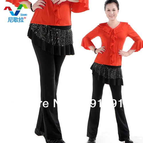 

Square dance clothes culottes adult Latin dance trousers dance pants belly dance costume bottoms