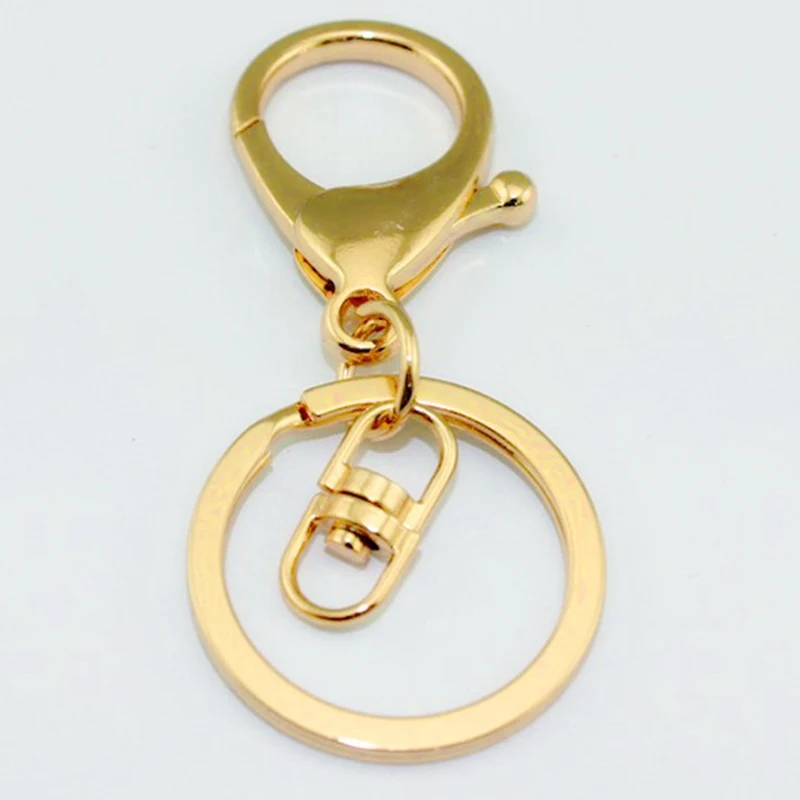 

30mm key ring color plating Key chain DIY all-match lobster clasp accessories wholesale