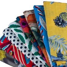 50x145 см льняная хлопчатобумажная ткань органический материал цветочный принт фабричное кружево одежда Лоскутная Ткань 24 цвета