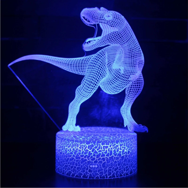 

Led Night Light Dinosaur 7 Color Changing 3d Lamp Home Decoration Animal Light Birthday Gift for Child Kids Baby Novelty Lights