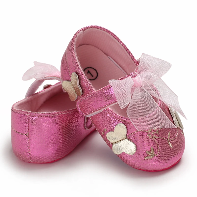 Обувь для новорожденных маленьких девочек и мальчиков; обувь для кроватки с цветочным принтом и кружевным бантом; обувь принцессы с милым бантом для кроватки
