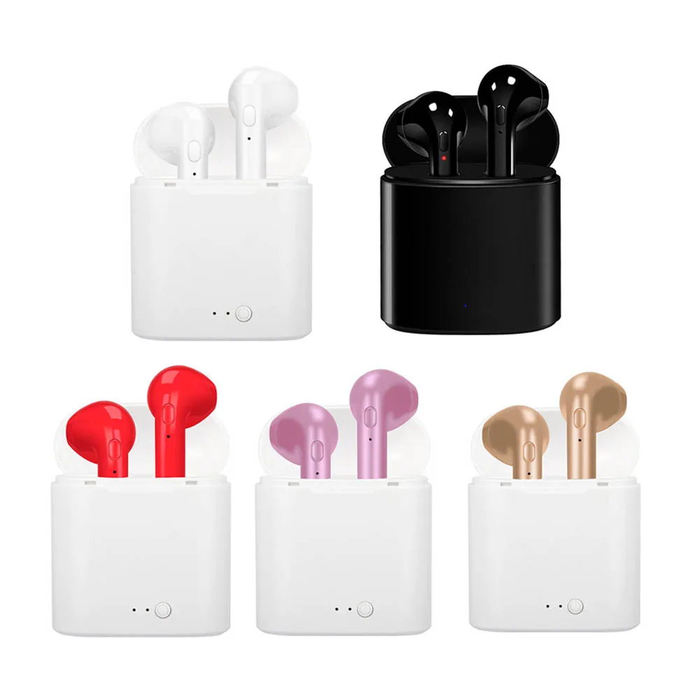 

i7-Tws wireless headset Bluetooth earphones twin headphones Bluetooth headset with charging box for all smartphones