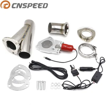 

CNSPEED 2.25"/57MM 2.5''/63MM 3''/76MM Exhaust Control Valve Electric Exhaust Cutout Manual Toggle Switch Control Kit YC101198