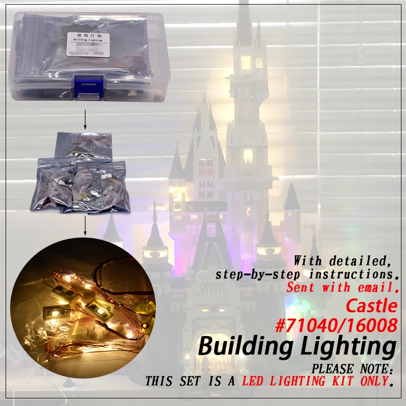 

Led Light Set (only light included ) For 71040 Princess Castle Creator Compatible 16008 Building Blocks Bricks Bricks